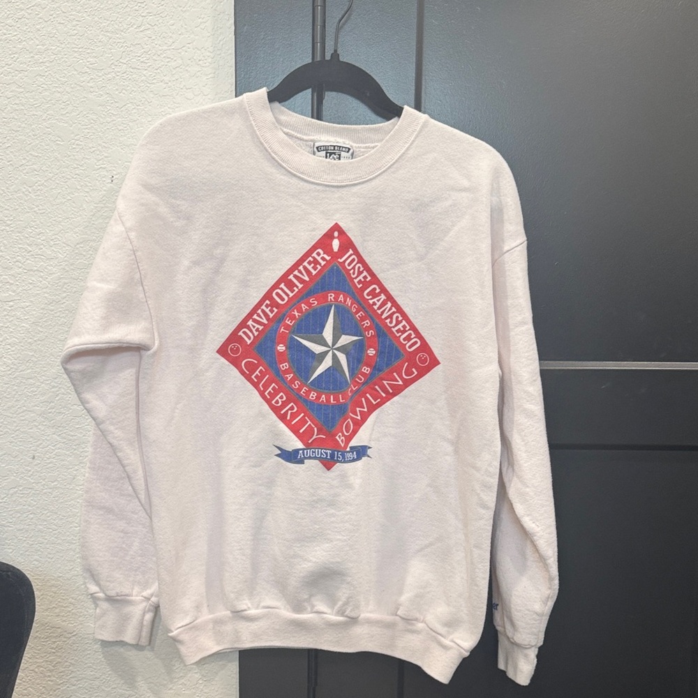 Vintage Texas Rangers Celebrity Bowling Men Sweatshirt size Large